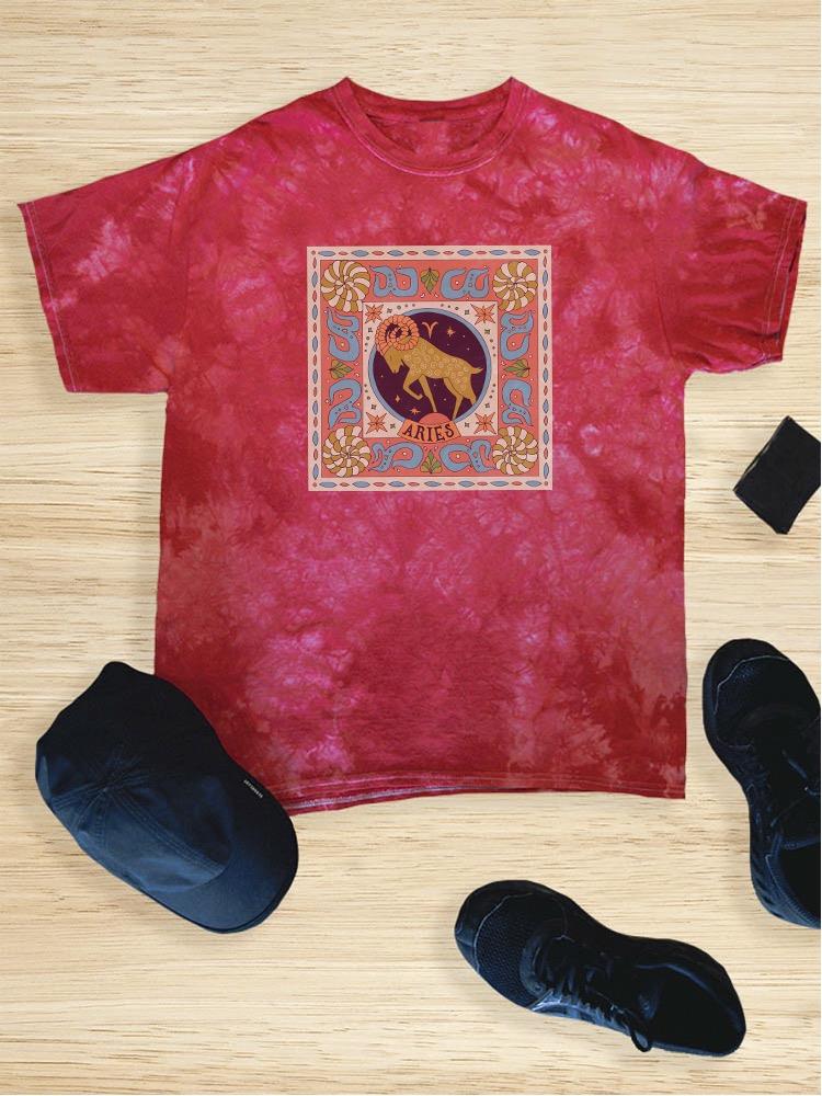 Aries Zodiac Ethnic Style Tie Dye Tee -Image by Shutterstock