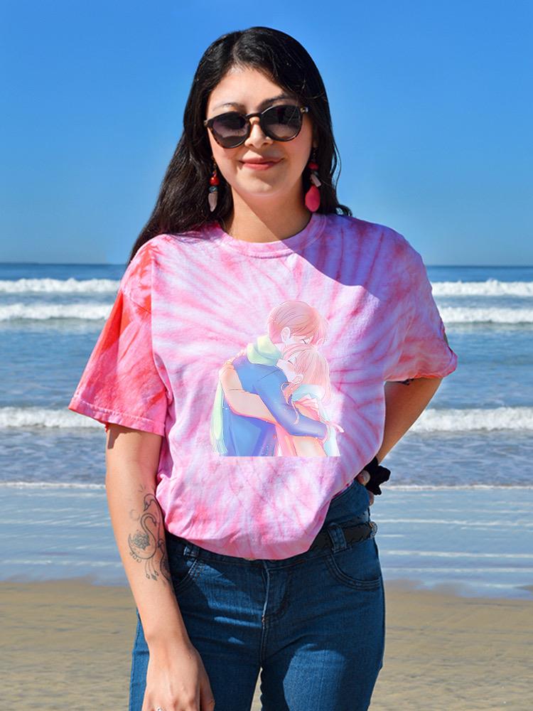 Manga Couple Soft Embrace Tie Dye Tee -Image by Shutterstock