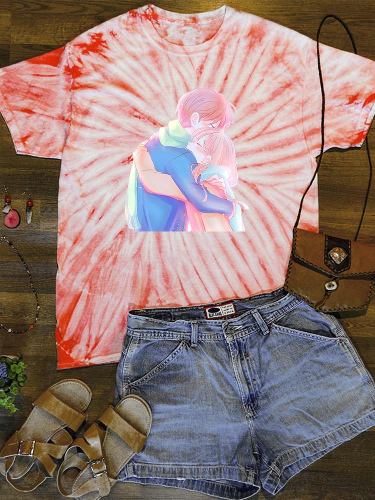 Manga Couple Soft Embrace Tie Dye Tee -Image by Shutterstock