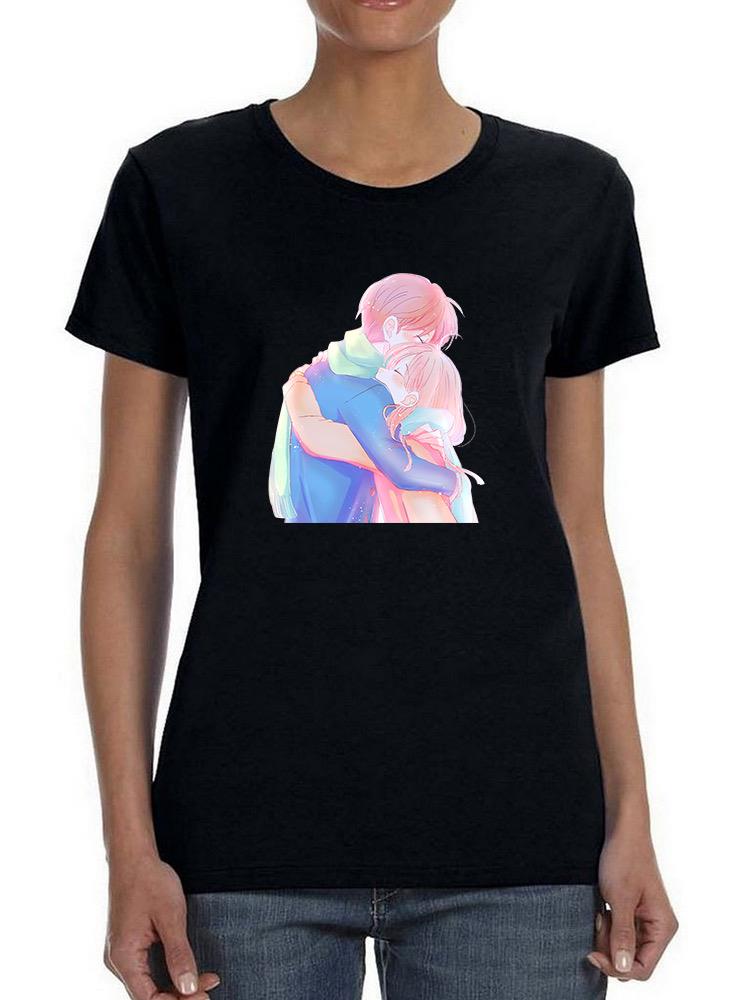 Manga Couple Soft Embrace T-shirt -Image by Shutterstock