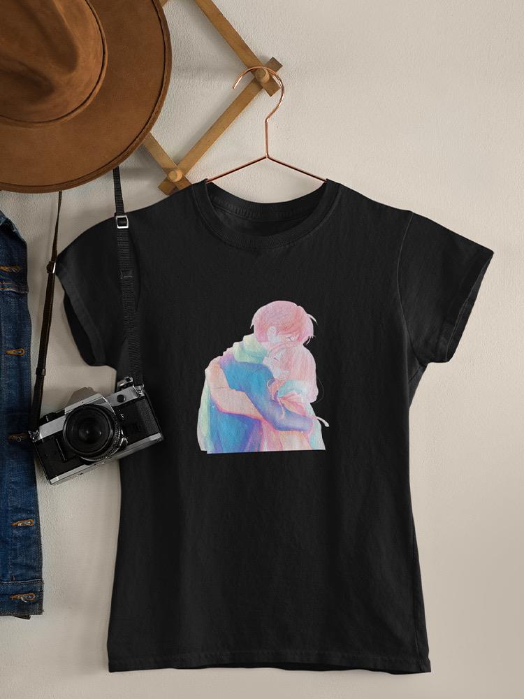 Manga Couple Soft Embrace T-shirt -Image by Shutterstock