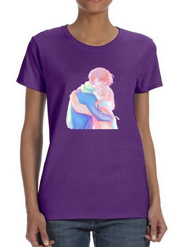 Manga Couple Soft Embrace T-shirt -Image by Shutterstock
