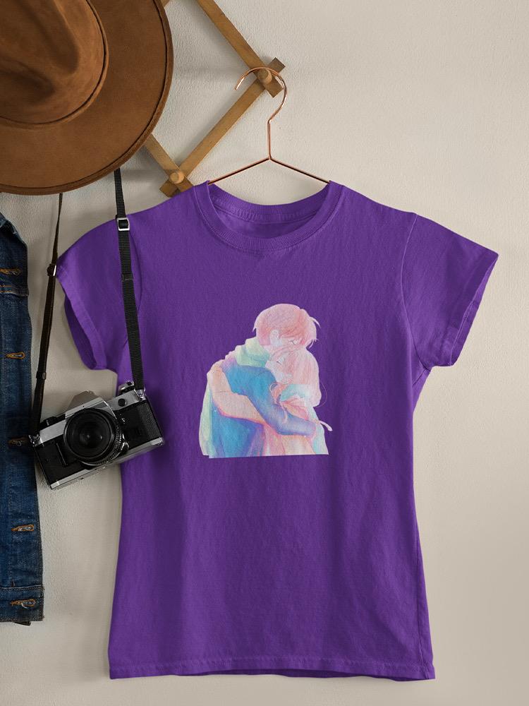 Manga Couple Soft Embrace T-shirt -Image by Shutterstock
