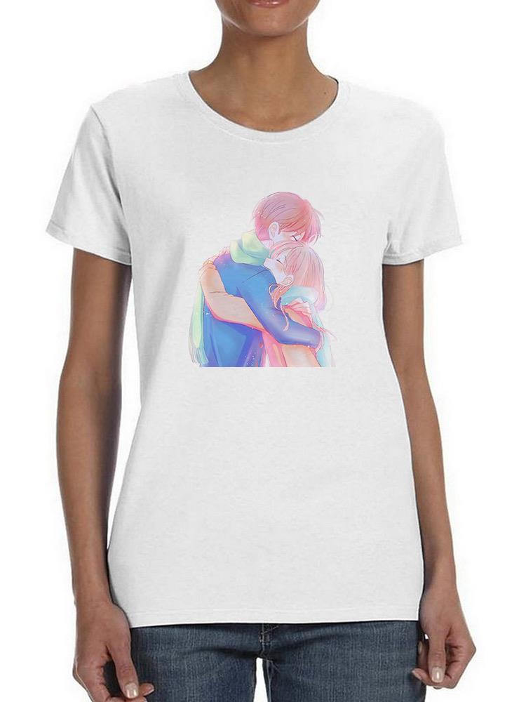 Manga Couple Soft Embrace T-shirt -Image by Shutterstock