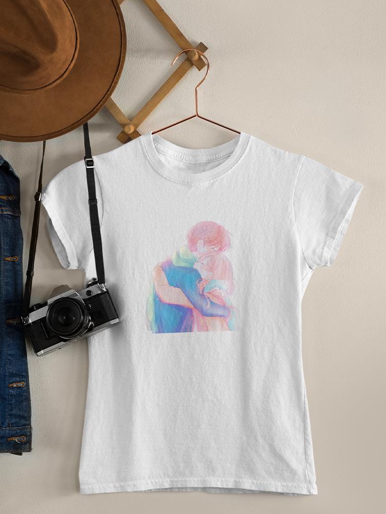 Manga Couple Soft Embrace T-shirt -Image by Shutterstock