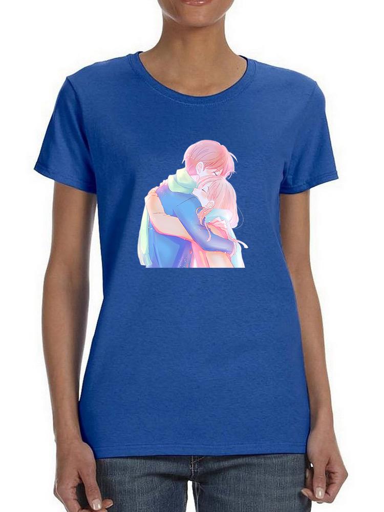 Manga Couple Soft Embrace T-shirt -Image by Shutterstock