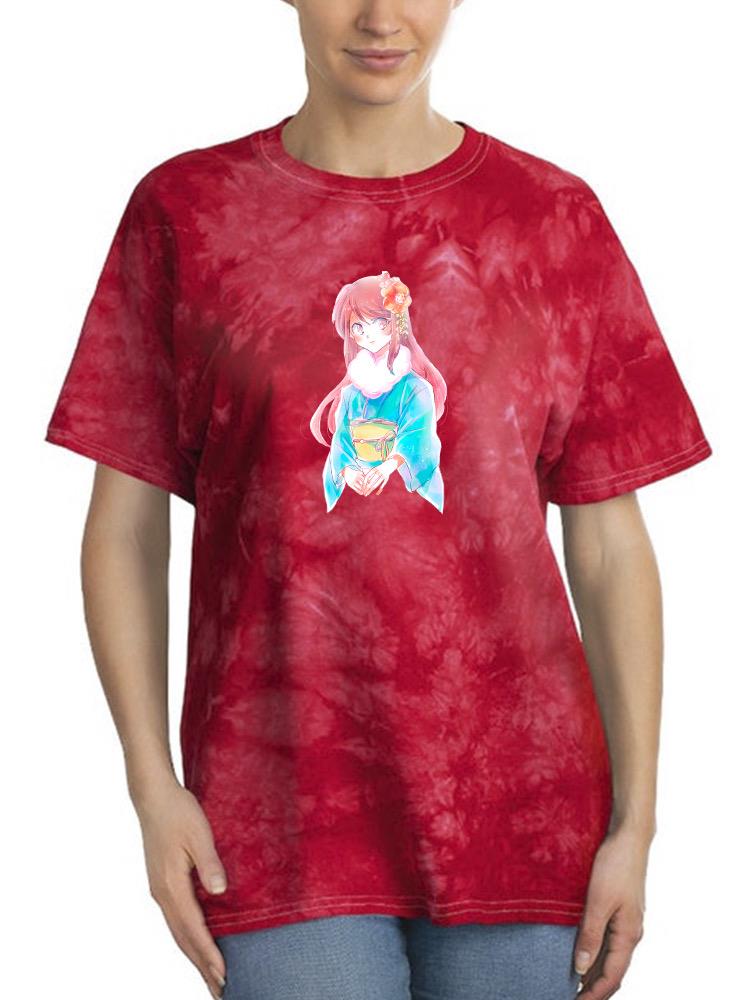Manga Girl W Kimono Tie Dye Tee -Image by Shutterstock