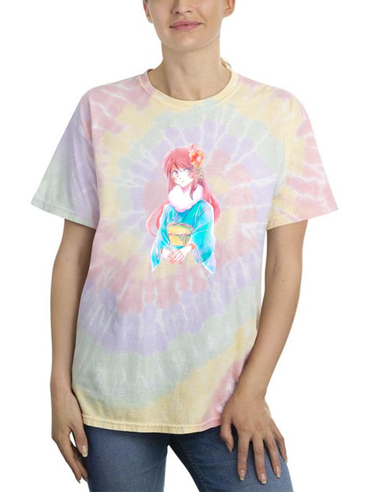 Manga Girl W Kimono Tie Dye Tee -Image by Shutterstock