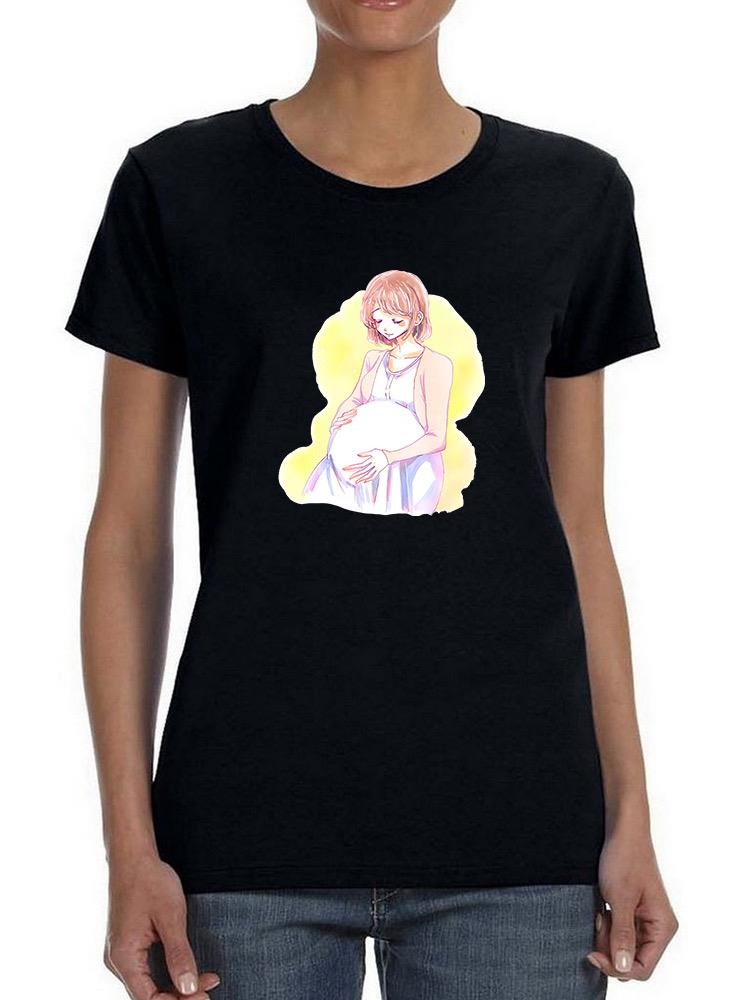Manga Woman Calm Pregnant T-shirt -Image by Shutterstock