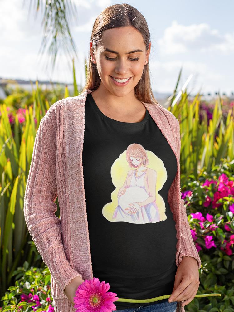 Manga Woman Calm Pregnant T-shirt -Image by Shutterstock