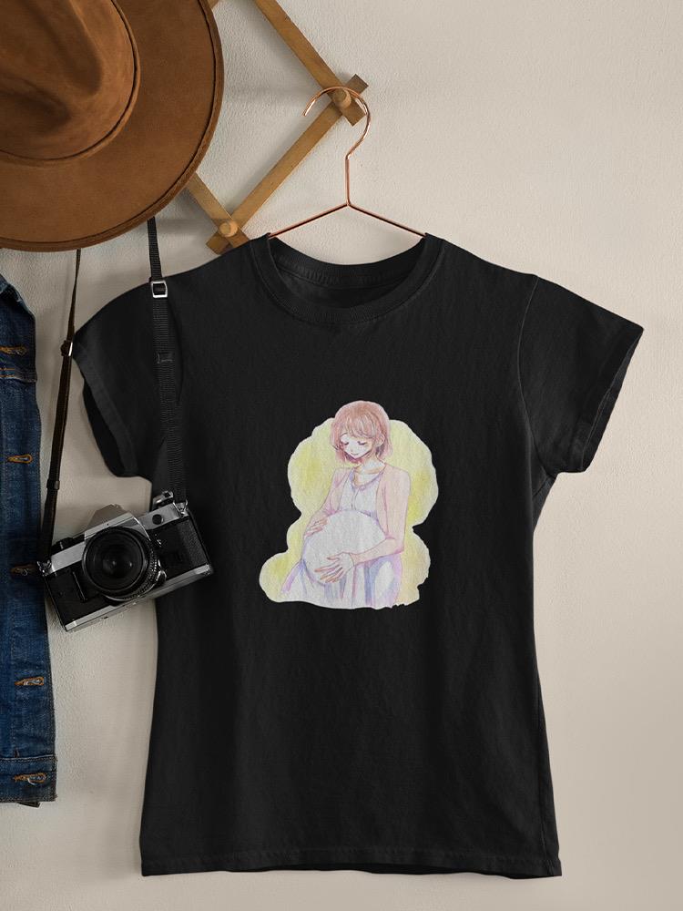 Manga Woman Calm Pregnant T-shirt -Image by Shutterstock