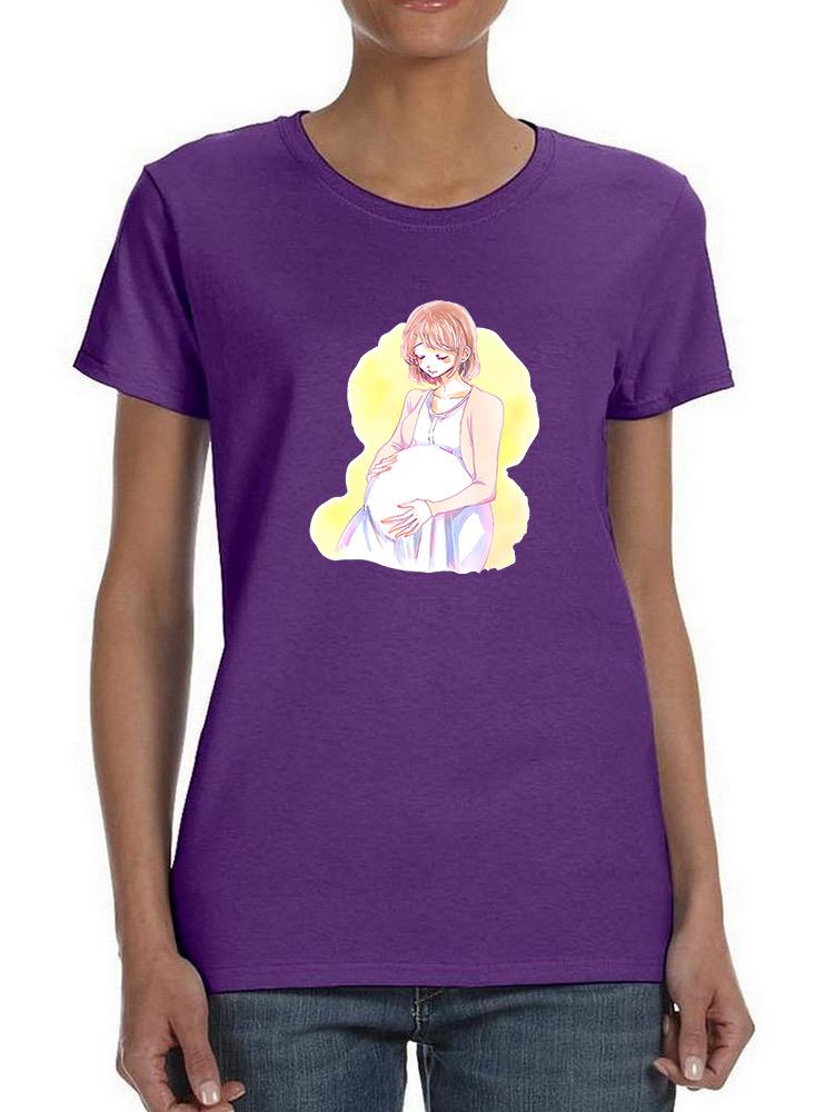 Manga Woman Calm Pregnant T-shirt -Image by Shutterstock