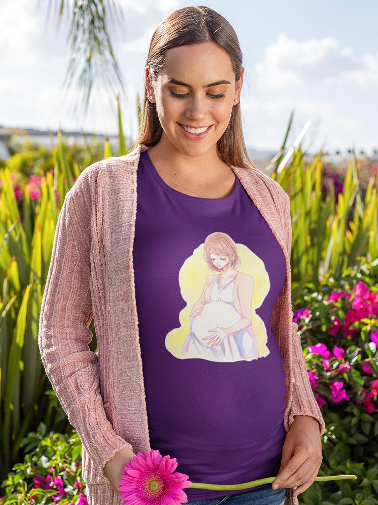 Manga Woman Calm Pregnant T-shirt -Image by Shutterstock