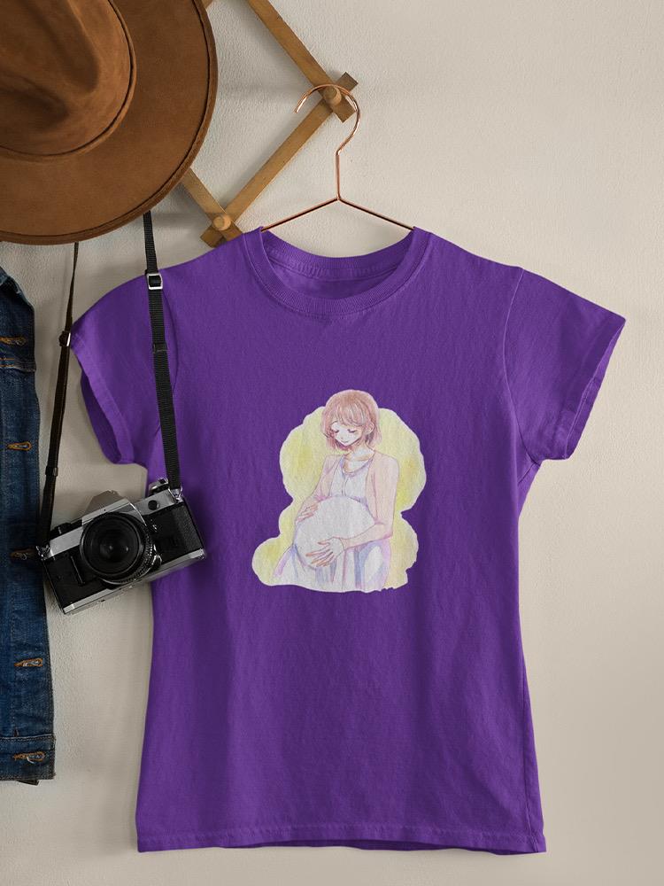 Manga Woman Calm Pregnant T-shirt -Image by Shutterstock