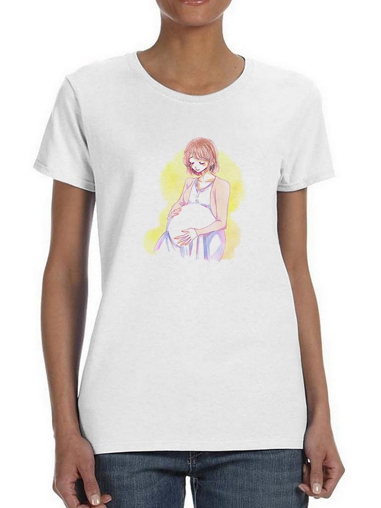 Manga Woman Calm Pregnant T-shirt -Image by Shutterstock