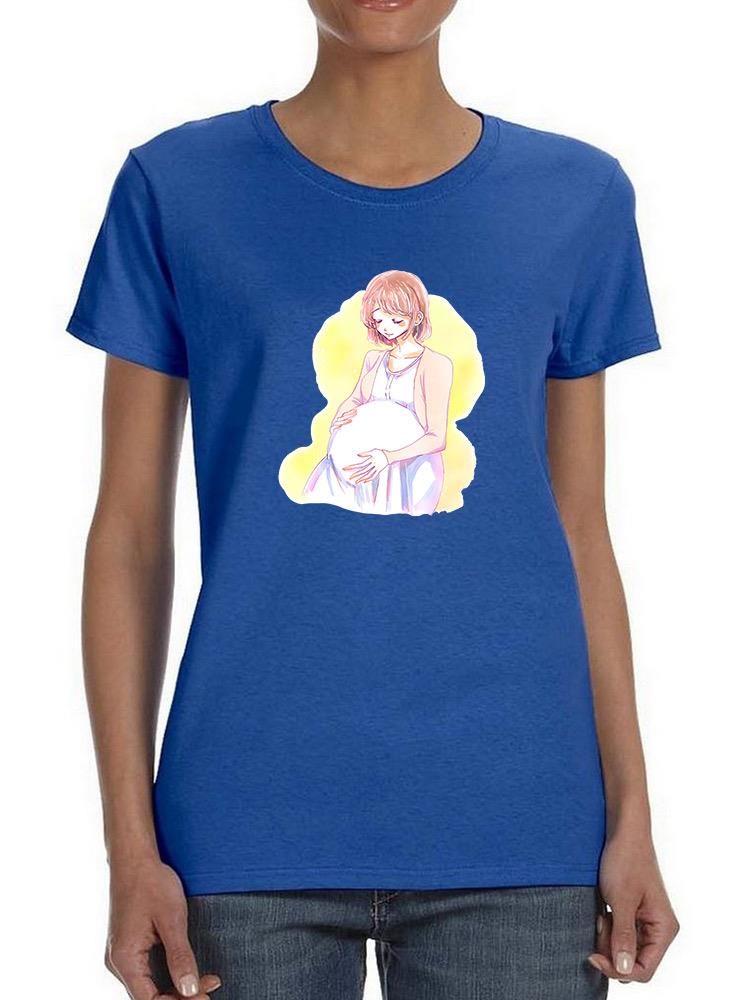 Manga Woman Calm Pregnant T-shirt -Image by Shutterstock