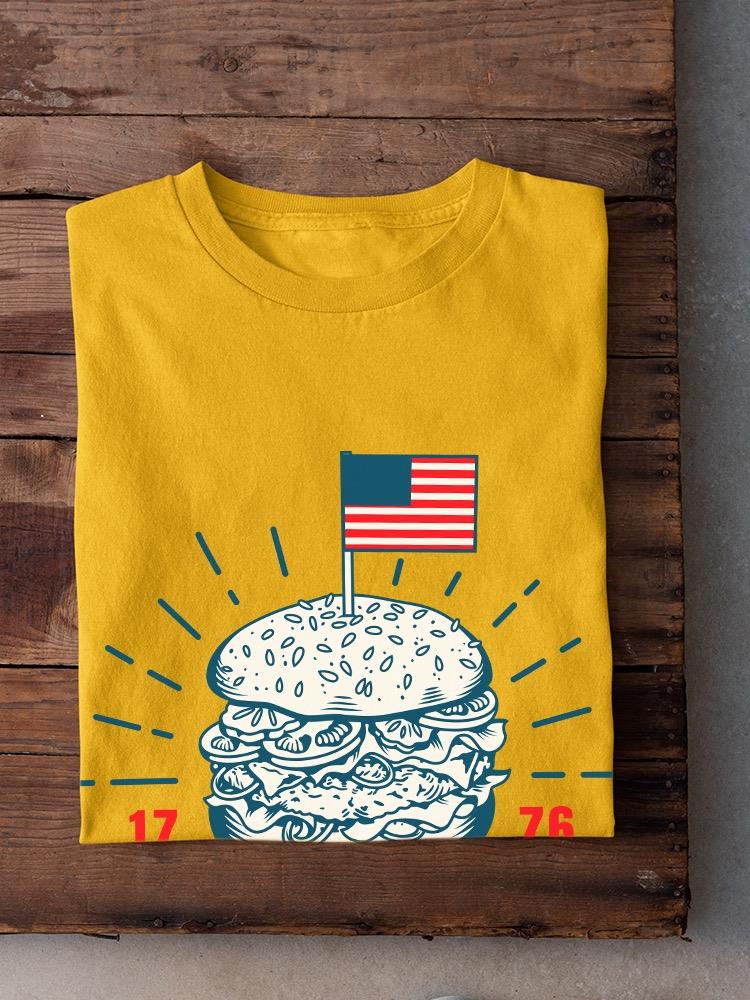 Independence Day Burger T-shirt -Image by Shutterstock