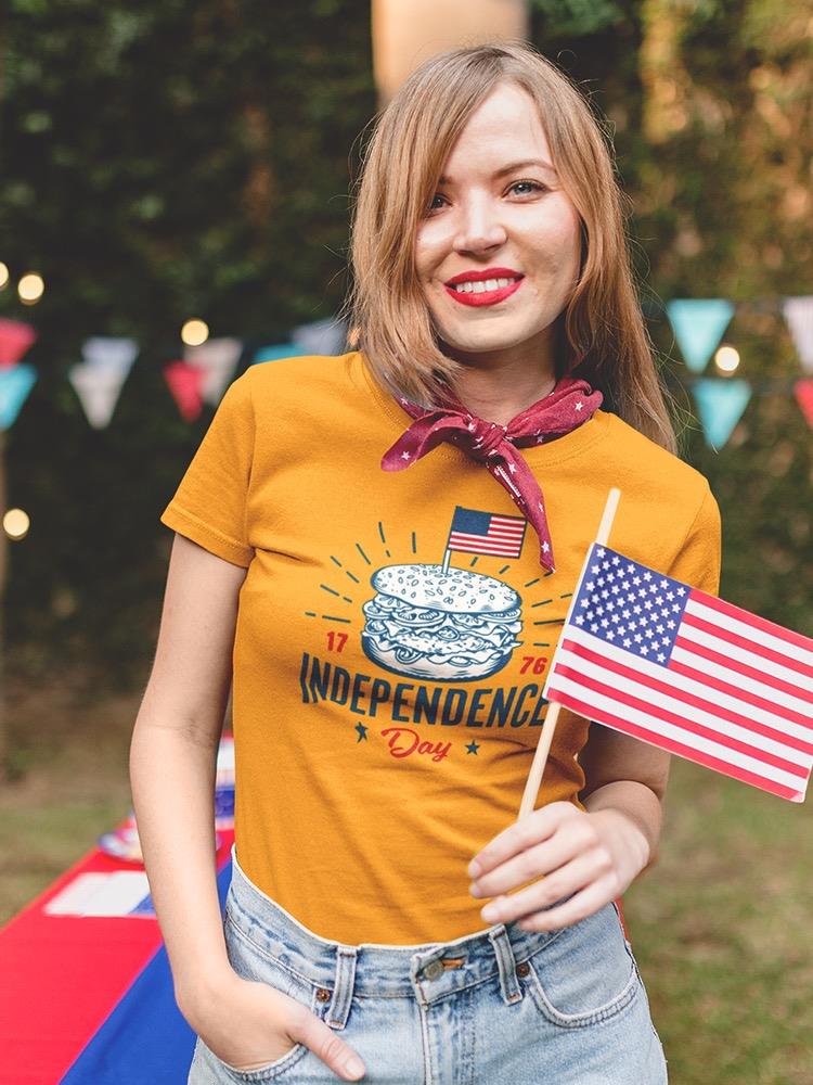 Independence Day Burger T-shirt -Image by Shutterstock