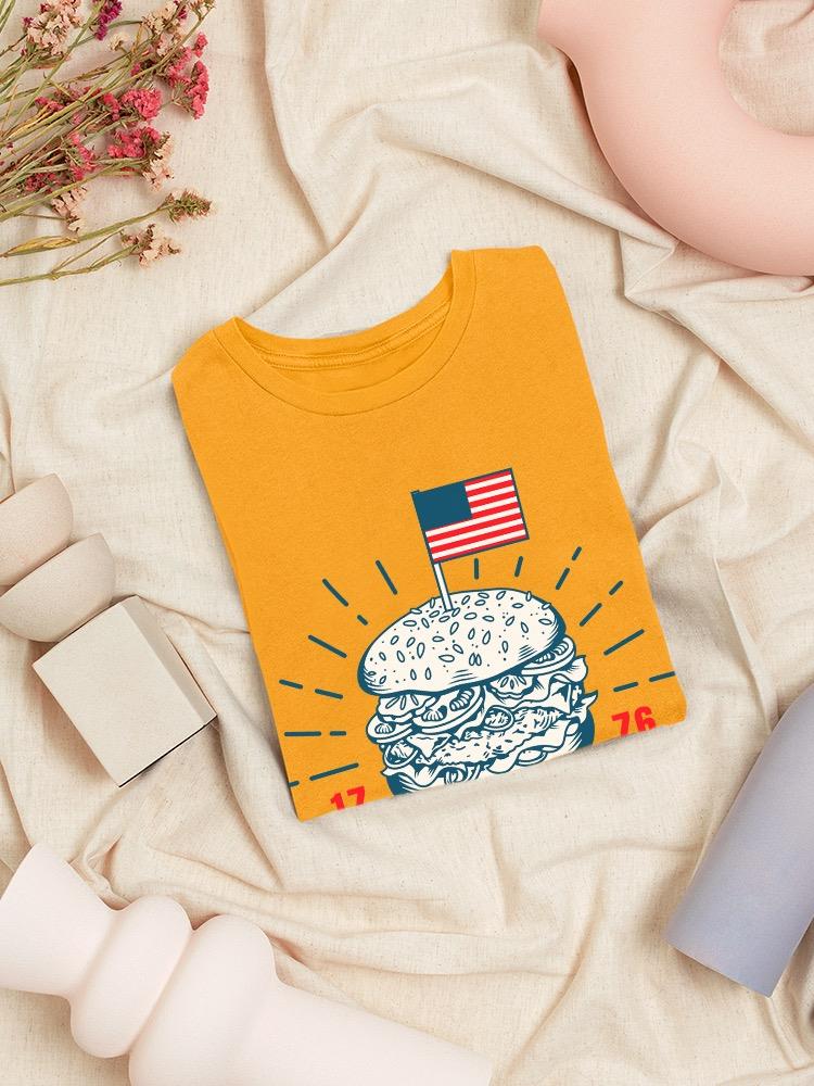 Independence Day Burger T-shirt -Image by Shutterstock