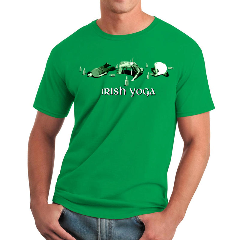 Funny Drink Irish Yoga Graphic Men's T-shirt