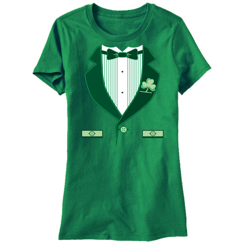 Funny Irish Green Tuxedo St Patrick's Day Women's T-shirt