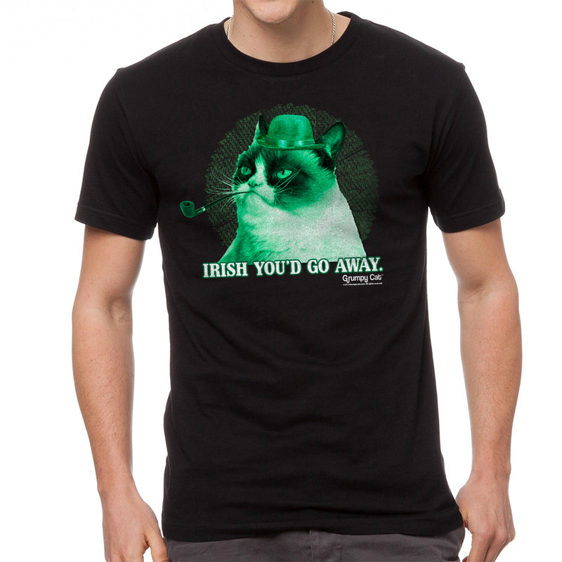 Grumpy Cat Irish Grumpy Men's Black T-shirt