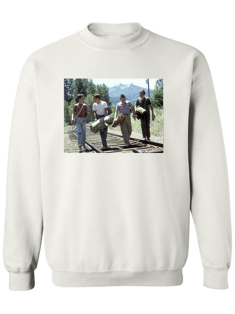 Kids Walking On Tracks Sweatshirt Men's -T-Line Designs