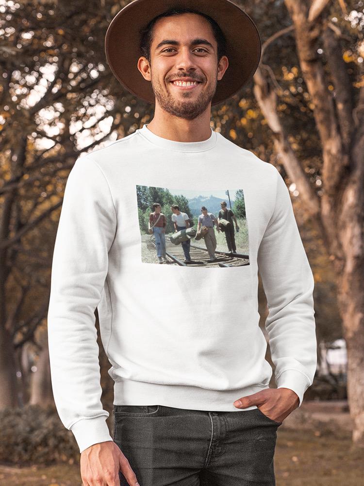 Kids Walking On Tracks Sweatshirt Men's -T-Line Designs