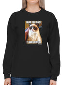 It Was Awful Grumpy Cat Sweatshirt Women's -T-Line Designs