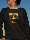 Mona Lisa With Grumpy Cat Face Sweatshirt Women's -T-Line Designs