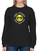 Grumpy Cat: Have A Nice Day Some Place Else Sweatshirt Women's -T-Line Designs
