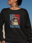 Grumpy Cat Nope Sweatshirt Women's -T-Line Designs