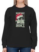 Christmas Grumpy Cat Sweatshirt Women's -T-Line Designs