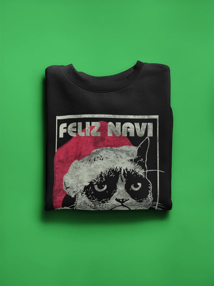 Christmas Grumpy Cat Sweatshirt Women's -T-Line Designs