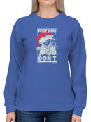 Christmas Grumpy Cat Sweatshirt Women's -T-Line Designs