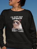 I've Heard Grumpy Cat Sweatshirt Women's -T-Line Designs