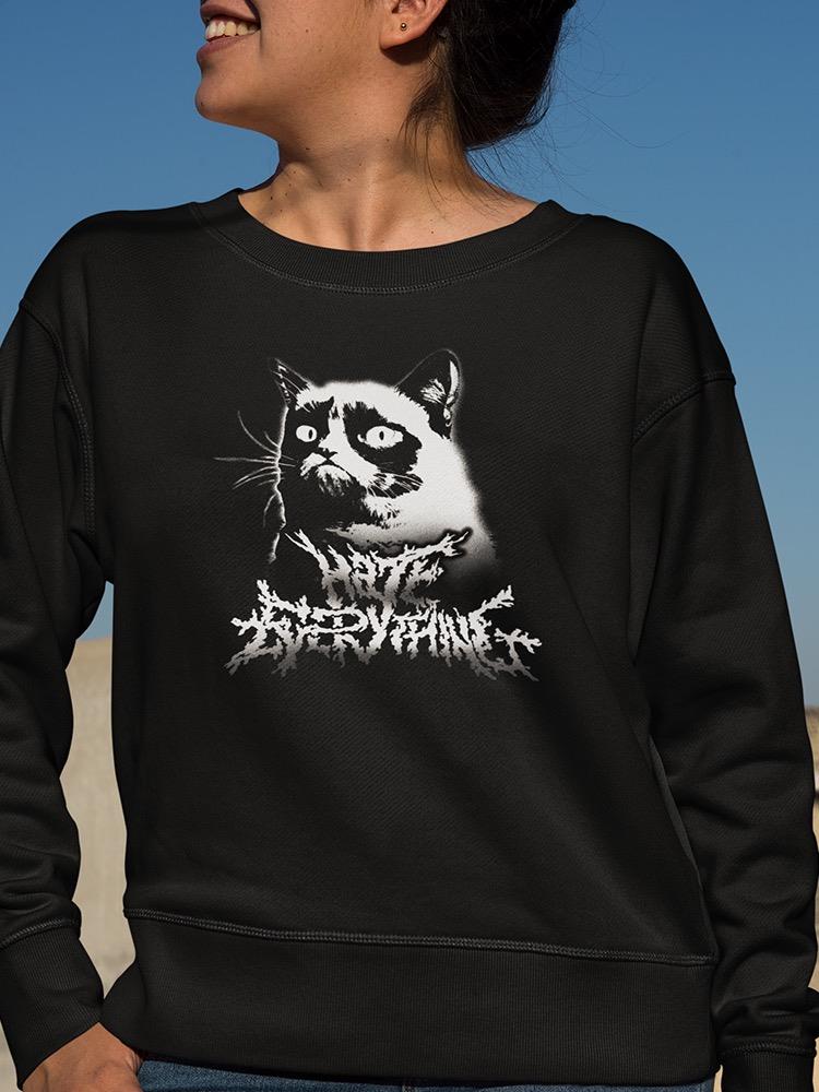 Hate Grumpy Cat Sweatshirt Women's -T-Line Designs