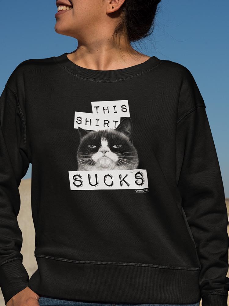 Sucks Grumpy Cat Sweatshirt Women's -T-Line Designs