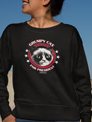 President Grumpy Cat Sweatshirt Women's -T-Line Designs