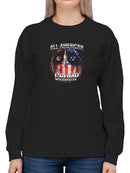 All American Grumpy Cat Sweatshirt Women's -T-Line Designs