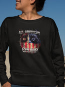 All American Grumpy Cat Sweatshirt Women's -T-Line Designs