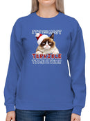 Grumpy Cat With Christmas Quote Sweatshirt Women's -T-Line Designs