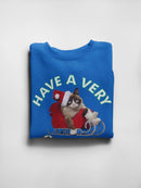 Grumpy Christmas Sled Sweatshirt Women's -T-Line Designs