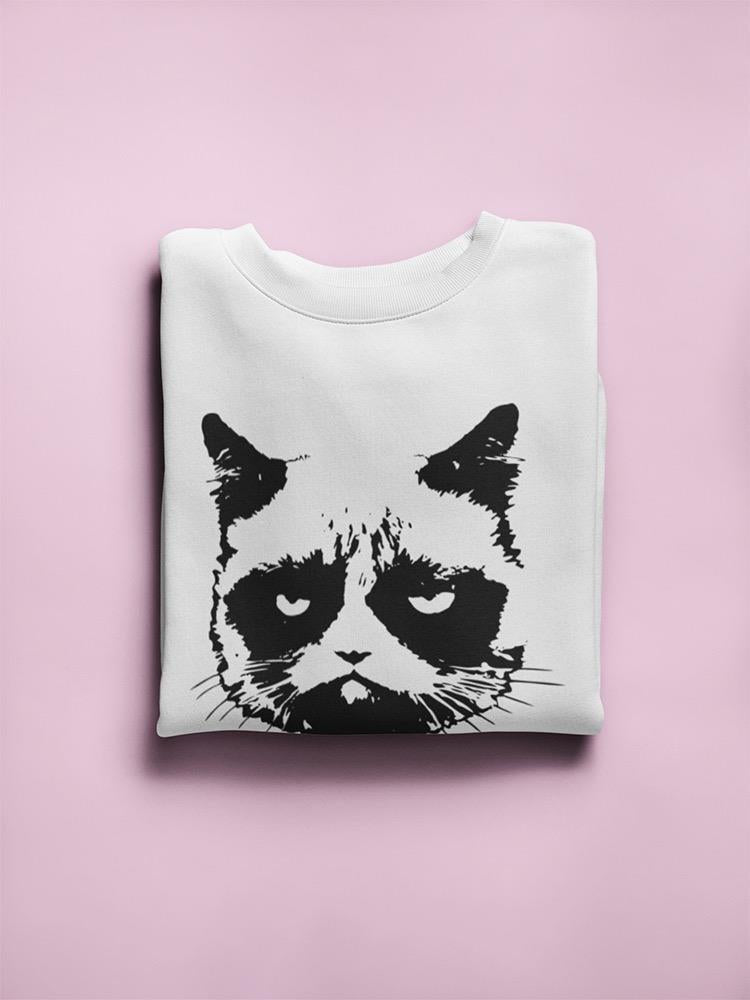 Grumpy Cat And The Word No Sweatshirt Women's -T-Line Designs