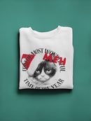 Grumpy Cat Meh Sweatshirt Women's -T-Line Designs