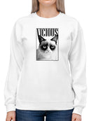 Grumpy Cat Poster Sweatshirt Women's -T-Line Designs