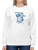 Hand Drawing Grumpy Cat Sweatshirt Women's -T-Line Designs