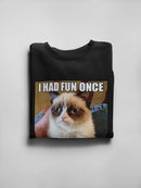 Grumpy Cat It Was Awful Sweatshirt Men's -T-Line Designs
