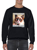Poster Of Grumpy Cat  Sweatshirt Men's -T-Line Designs