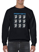 Expressions Of Grumpy Cat Sweatshirt Men's -T-Line Designs